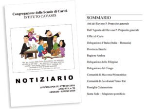Copertina e Sommario. Notiziario ufficiale per gli atti di Curia.