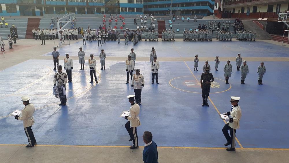 Cerimonia presso all'Academia Militar Borja 3 Cavanis in Ecuador.