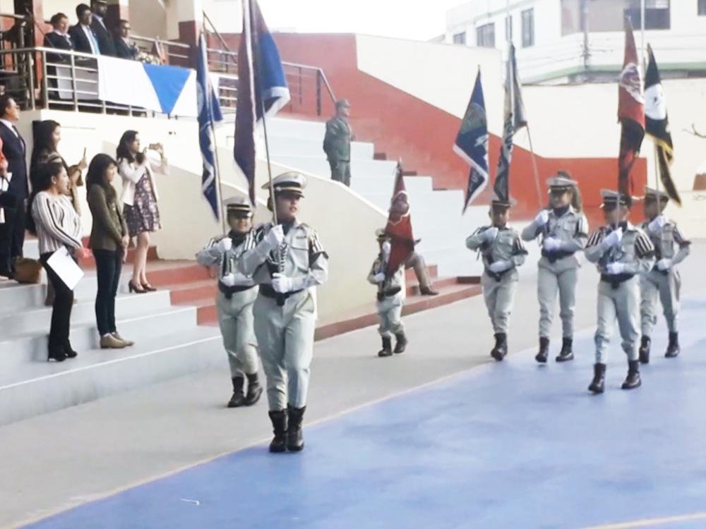 Cerimonia presso all'Academia Militar Borja 3 Cavanis in Ecuador.