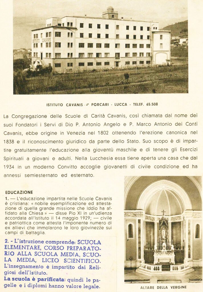 Porcari, Opuscolo - 1937.