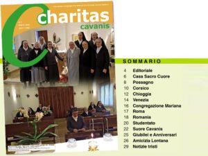 Rivista Charitas Cavanis 2019 n.01 - Copertina e Sommario.