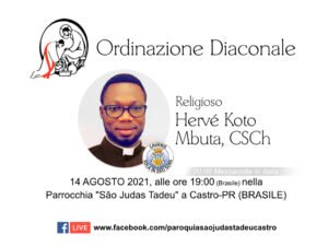 Invito - Ordinazione Diaconale del religioso Hervé Koto Mbuta, CSCh