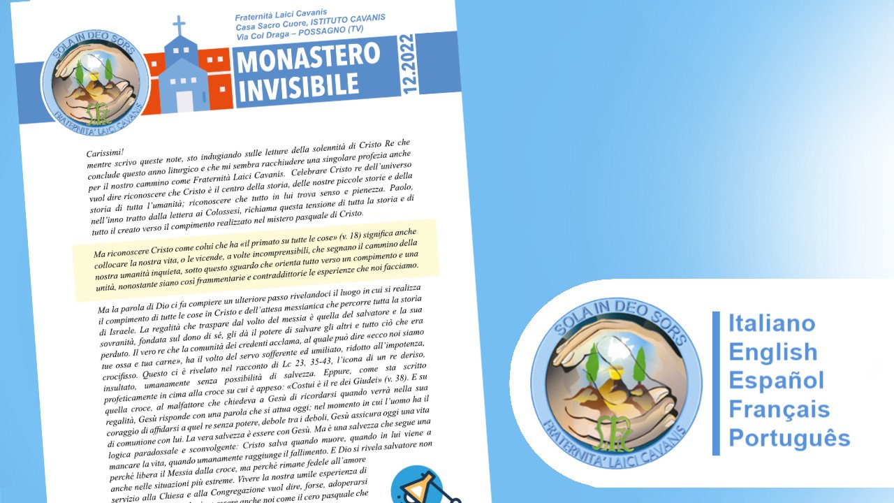 Monastero invisibile Cavanis – DICEMBRE 2022