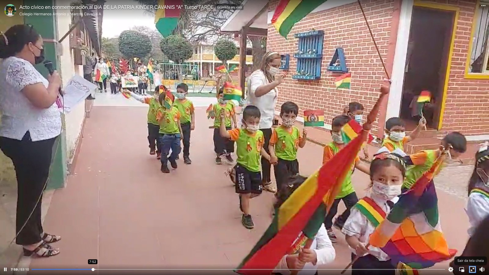 Colegio Hermanos Antonio y Marcos Cavanis, Acto cívico en conmemoración al DIA DE LA PATRIA, KINDER CAVANIS "A"