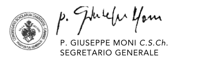 Assinatura Segretario Generale - padre Giuseppe Moni